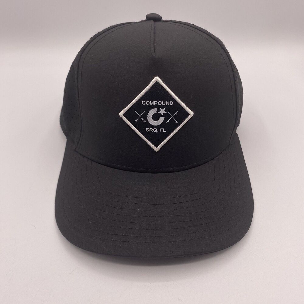 Compound Skate Surf Paddle Fly Fishing Florida Sarasota Black Hat Snapback Cap